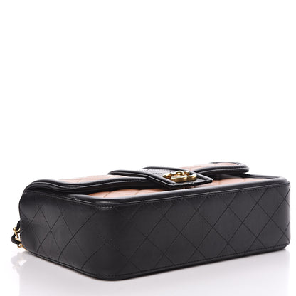 Chanel Lambskin Quilted Medium Elegant CC Flap Dark Beige Black 4 of 11