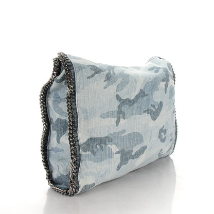 Stella McCartney Denim Camo Print Big Falabella Tote Pale Blue 3 of 11