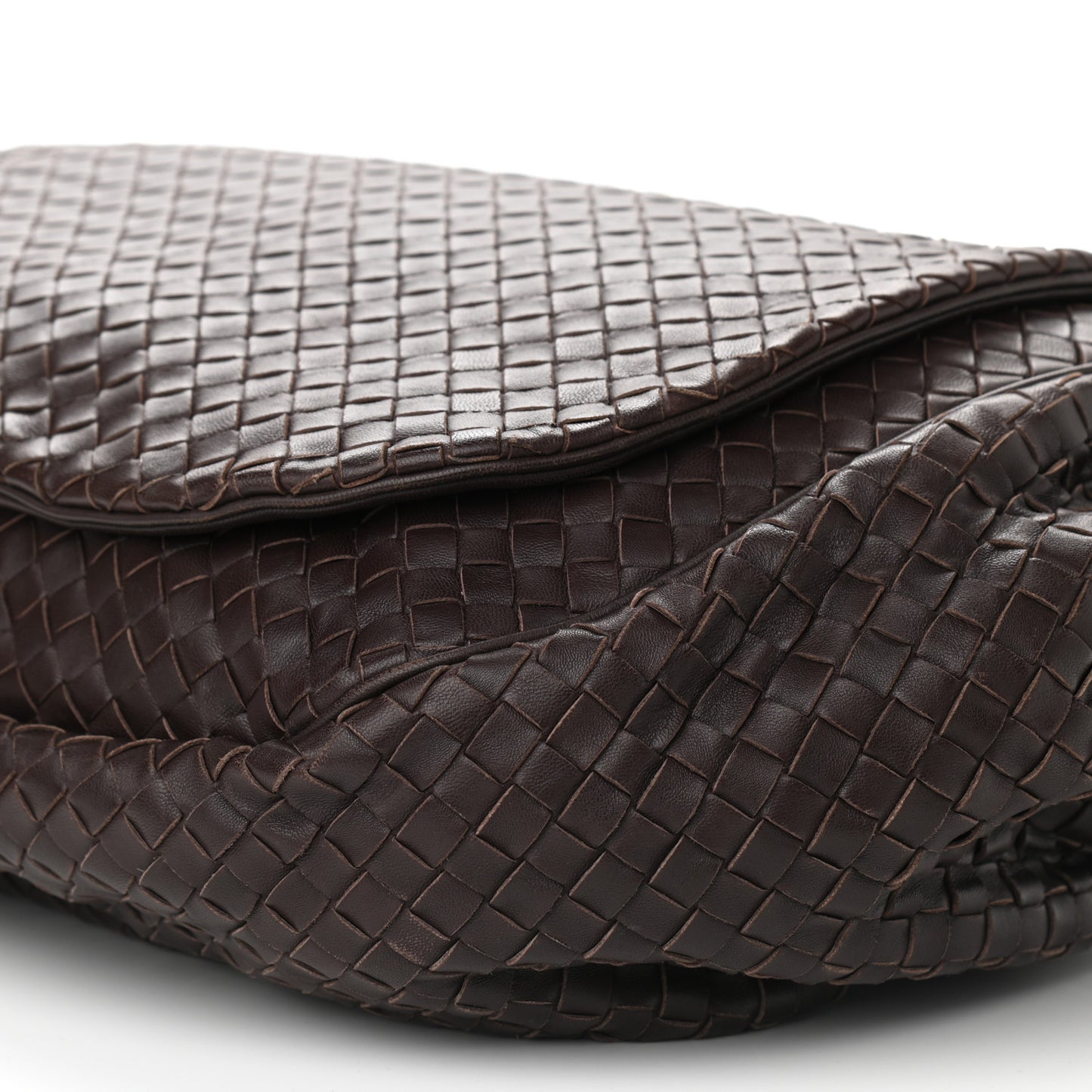 Nappa Intrecciato Messenger Bag Ebano