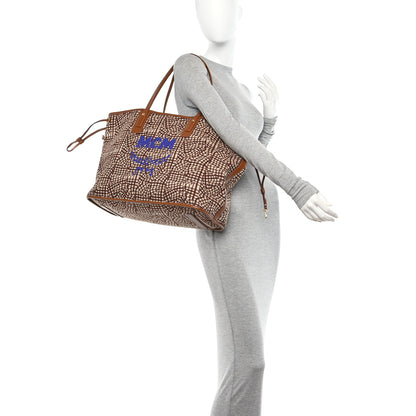 MCM Visetos Large Liz Reversible Shopper Tote Cognac 2 of 15