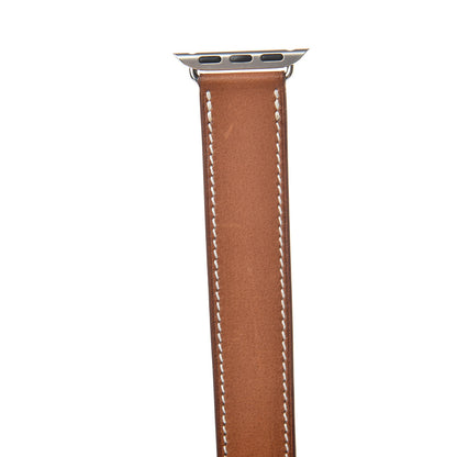 Hermes Barenia 40mm Apple Watch Double Tour Band Fauve 6 of 7