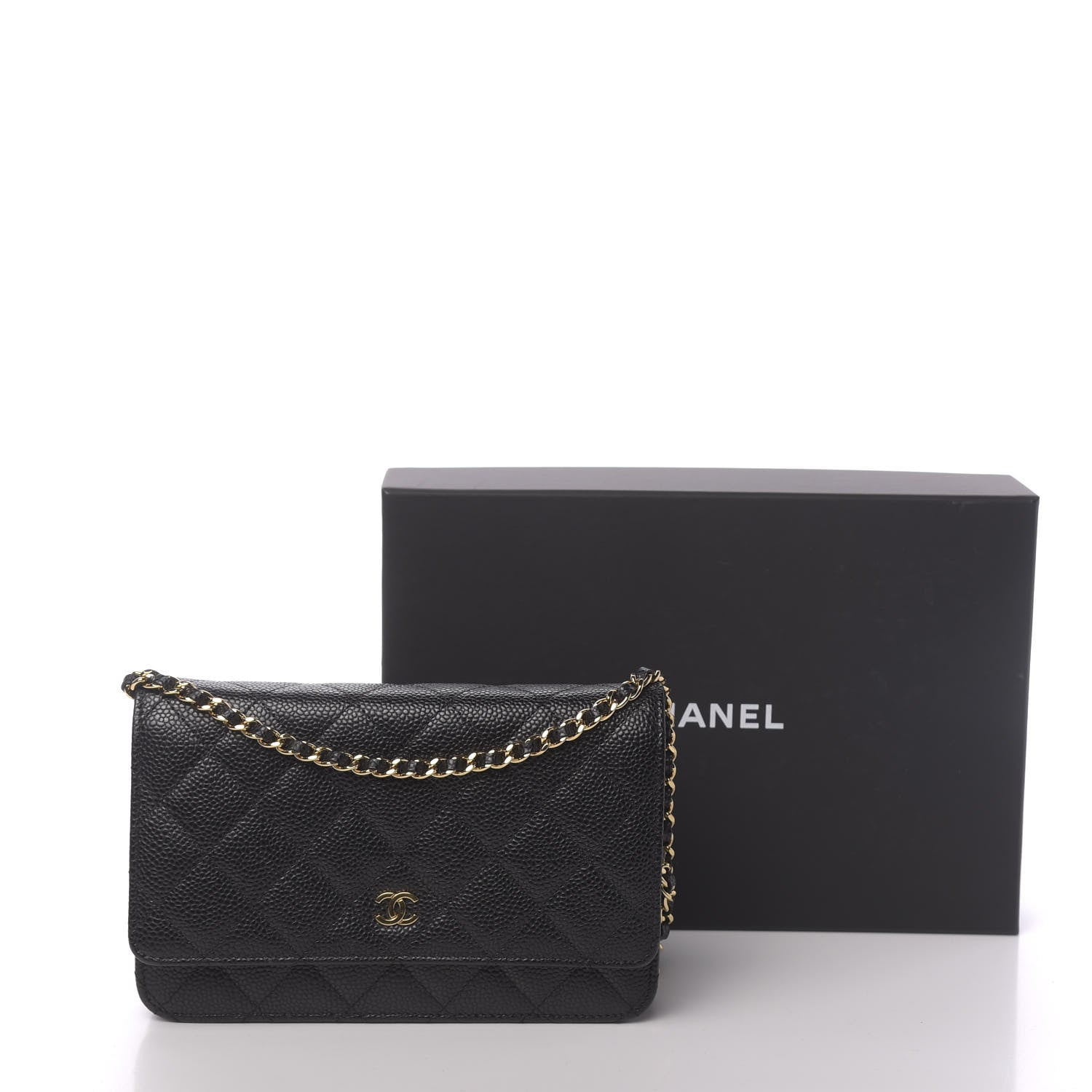 Chanel Caviar Quilted Wallet On Chain WOC Black 13 of 13