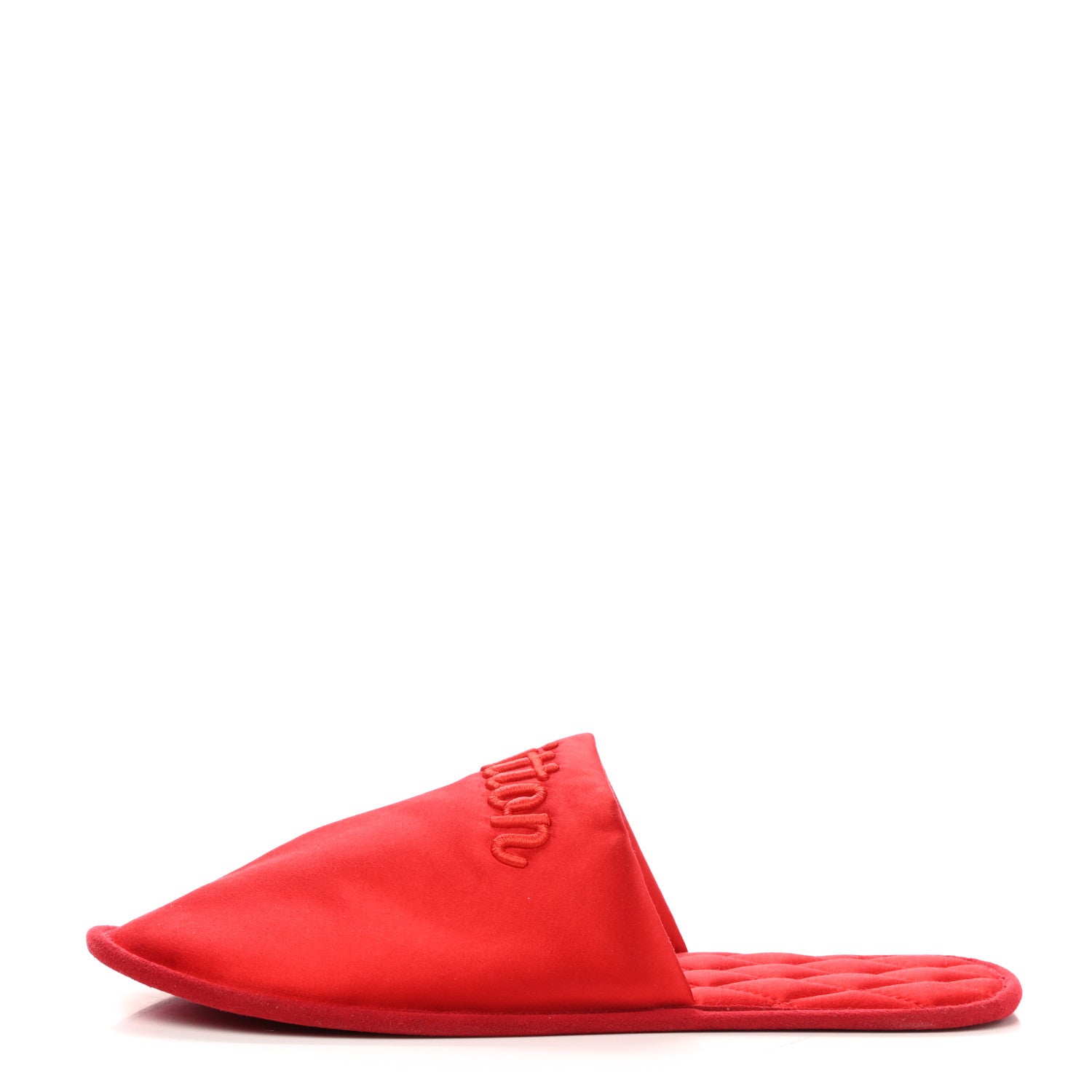 Louis Vuitton Satin LV Suite Flat Mule 38-39 Red 1 of 7