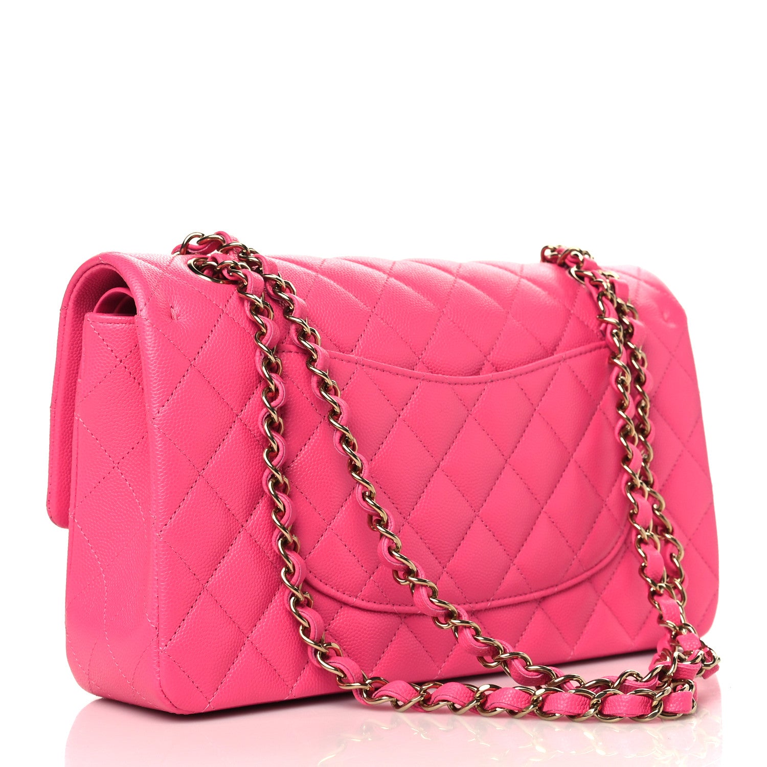 Chanel Caviar Quilted Medium Double Flap Pink 2 of 9