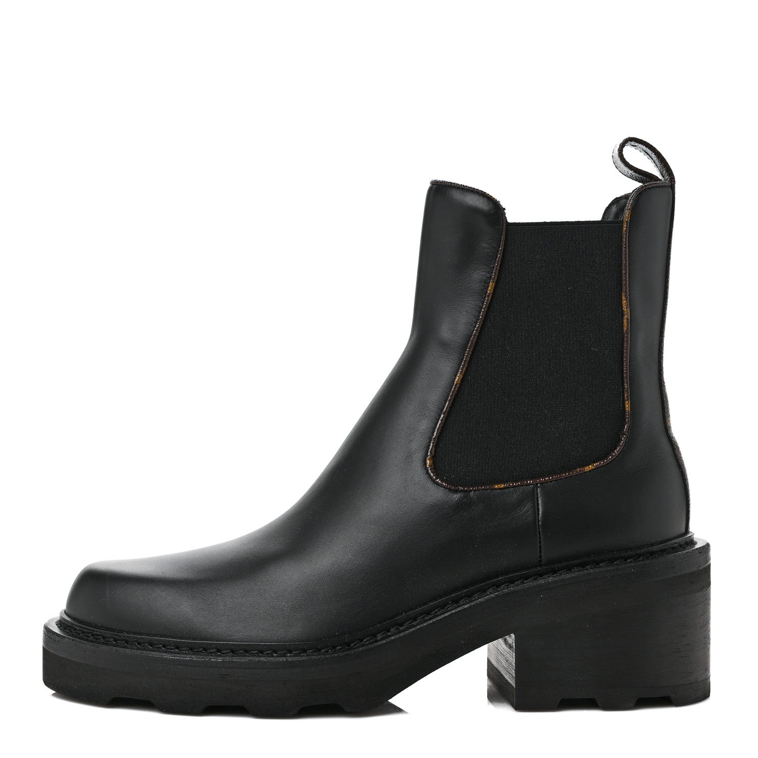Louis Vuitton Calfskin Monogram Beaubourg Ankle Boots 40.5 Black 1 of 8
