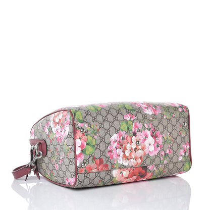 Gucci GG Supreme Monogram Blooms Medium Boston Beige Multicolor Dry Rose 4 of 10