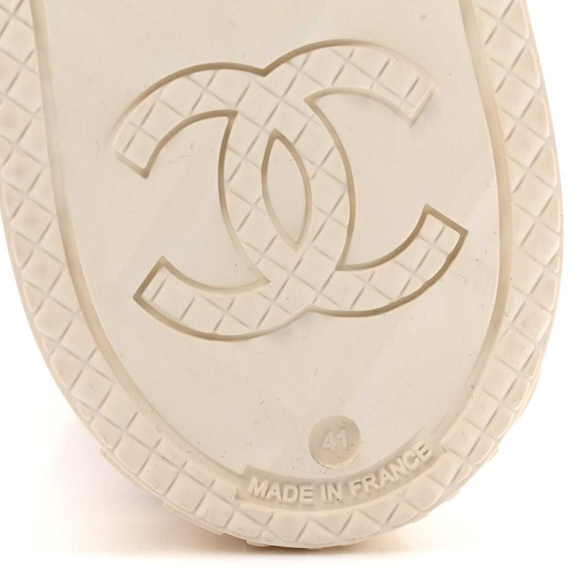 Chanel Caoutchouk CC High Boots 40 Beige White 7 of 12