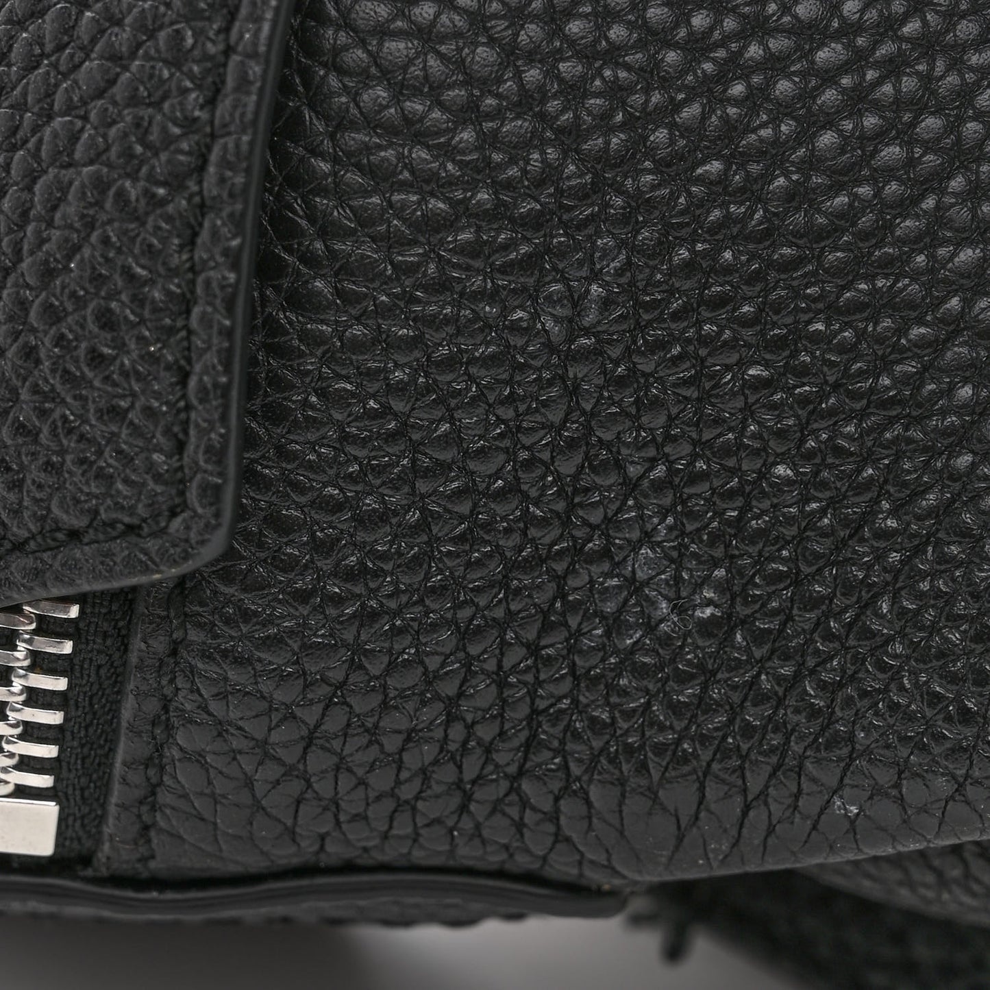 Grainy Calfskin Logo Graphic Sonny Bum Bag Black