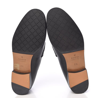 Gucci Calfskin Miro Soft Mens Horsebit Loafers 8.5 Black 6 of 9