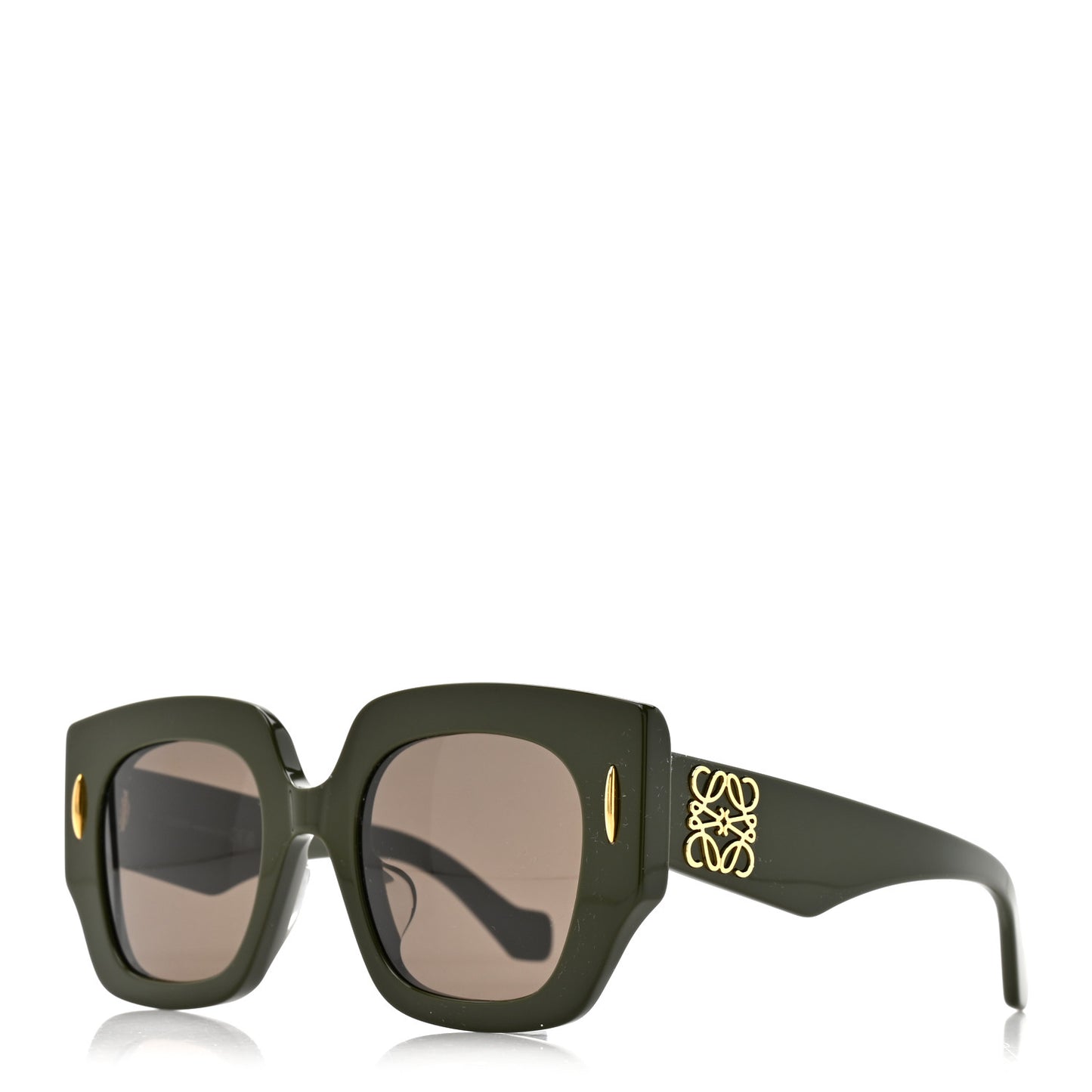 Acetate Anagram Square Sunglasses LW40129U Shiny Green