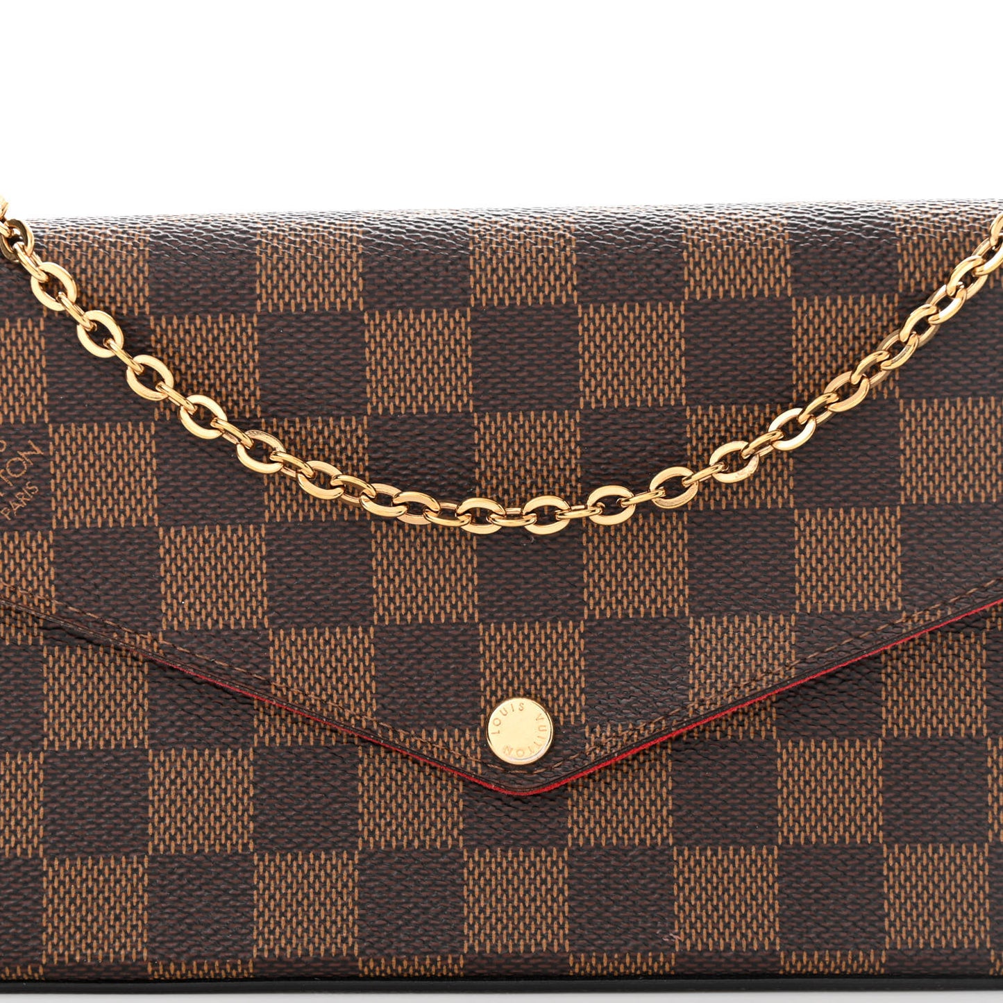 Damier Ebene Pochette Felicie Chain Wallet