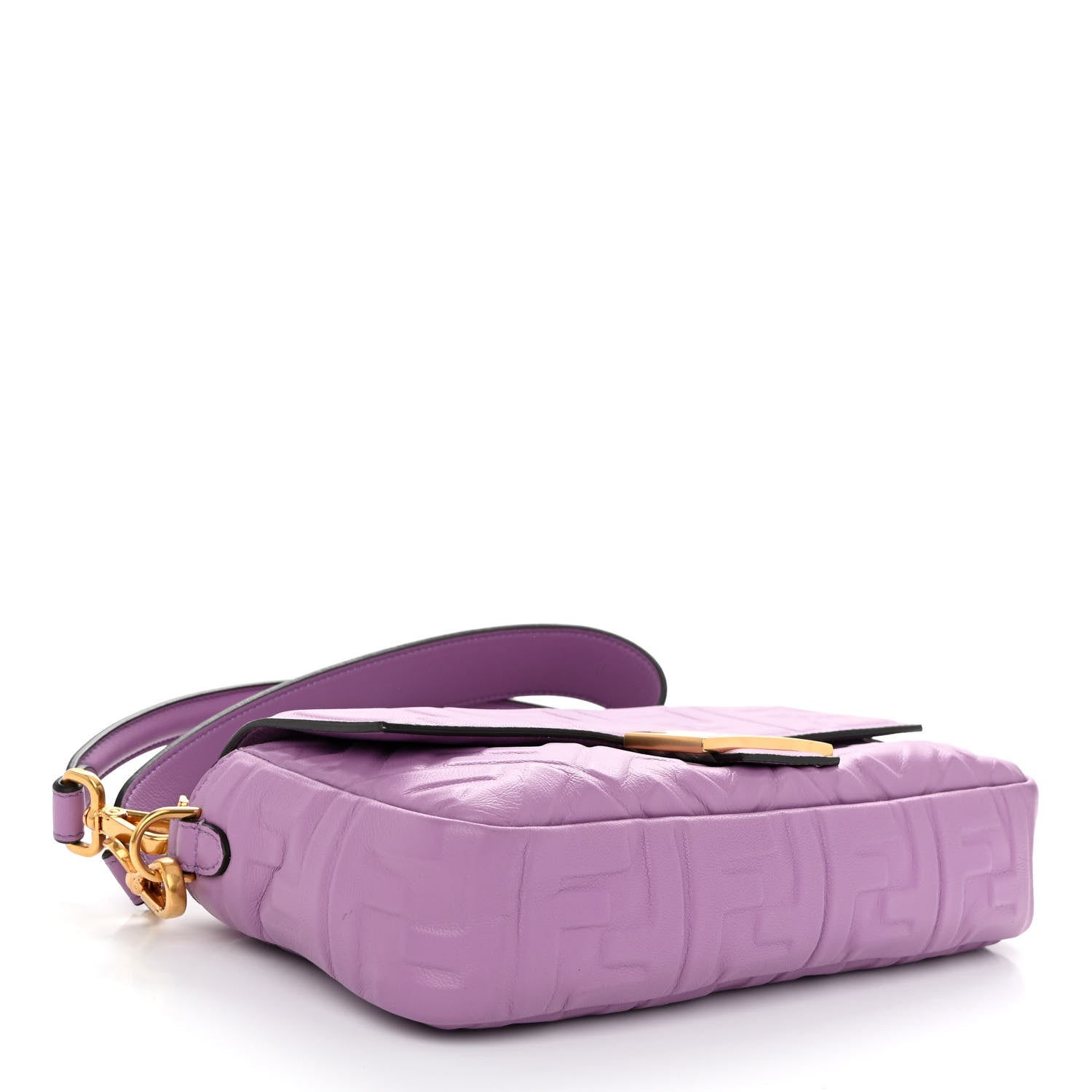Fendi Nappa FF 1974 Embossed Baguette Agapanto 4 of 10
