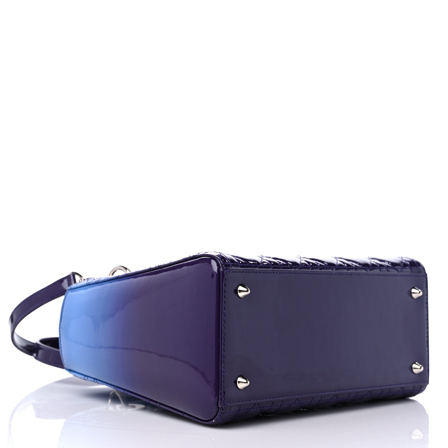 Christian Dior Patent Cannage Gradient Medium Lady Dior Purple Blue 4 of 9