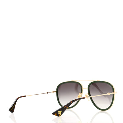 Gucci Web Aviator Sunglasses GG0062S Green Red 4 of 7