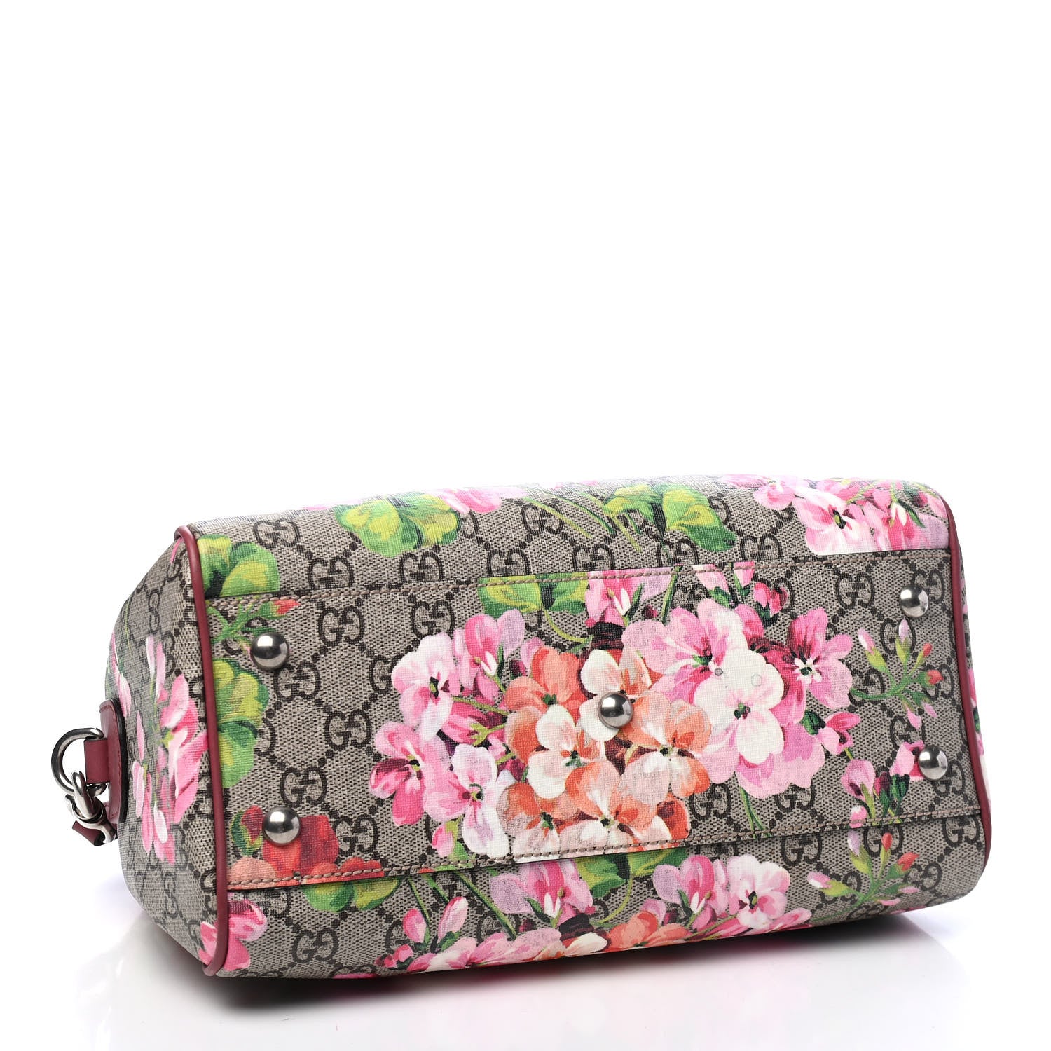 Gucci GG Supreme Monogram Blooms Small Boston Beige Multicolor Dry Rose 3 of 8