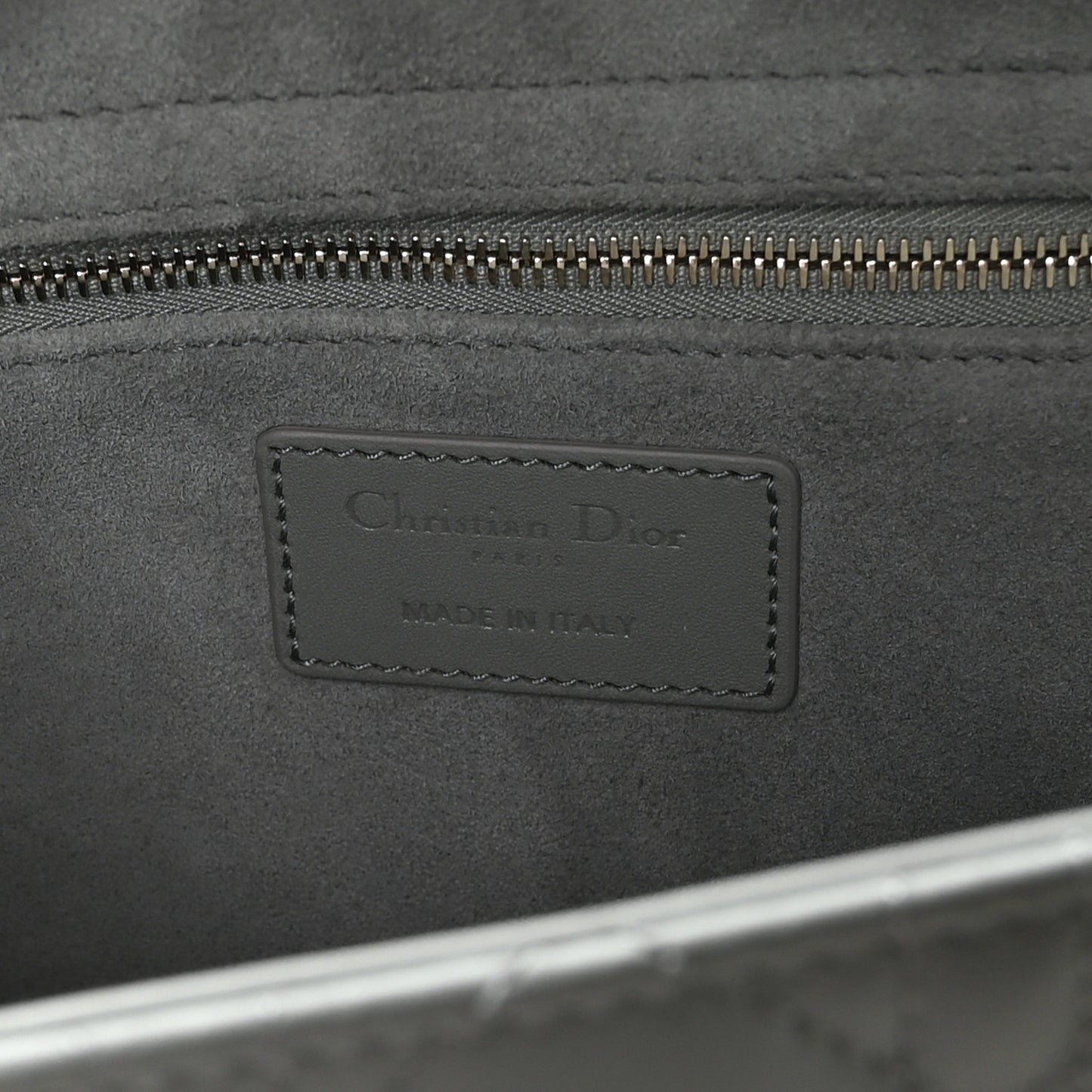 Ultra Matte Calfskin Cannage Large Lady Dior Grey Stone Grey Stone