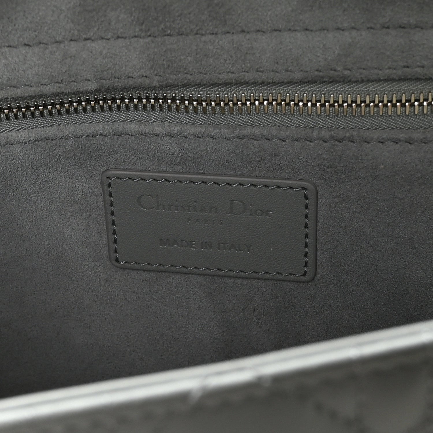 Christian Dior Ultra Matte Calfskin Cannage Large Lady Dior Grey Stone Grey Stone 6 of 10