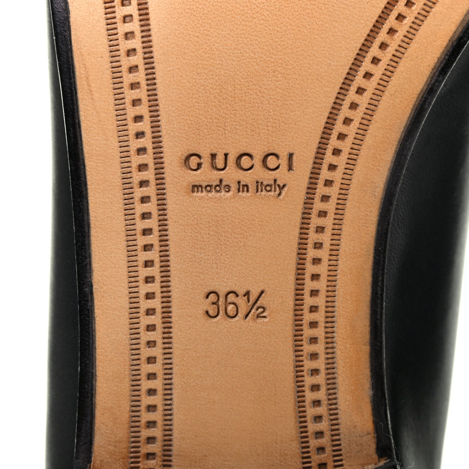 Gucci Calfskin Womens Jordaan Loafers 36.5 Black 7 of 8