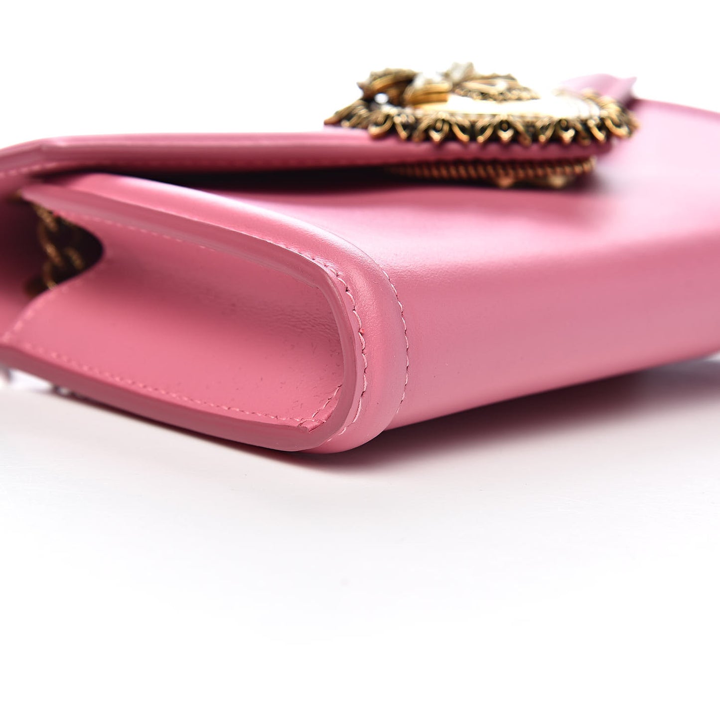 Smooth Calfskin Mini Devotion Crossbody Bag Rosa