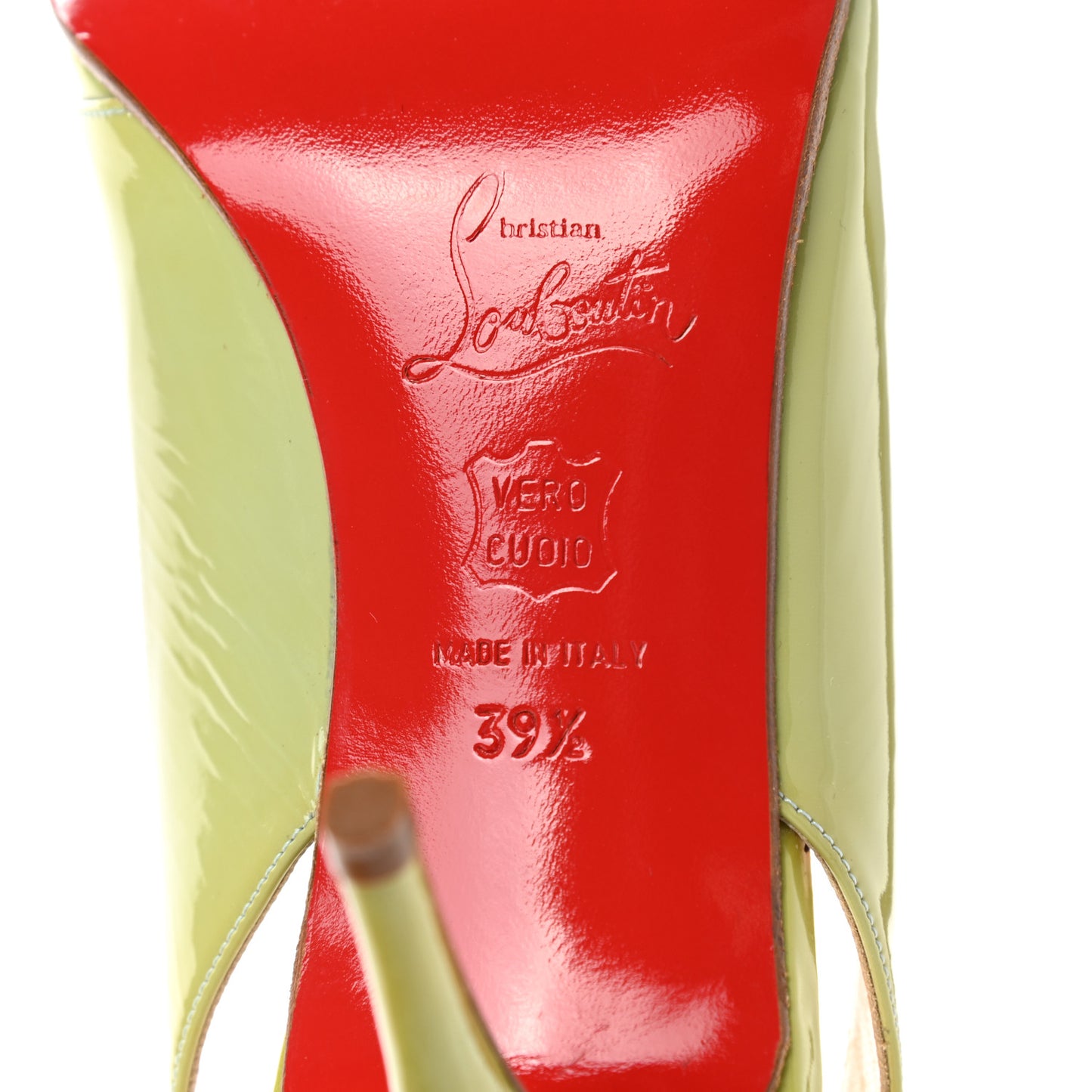 Patent Slingback Pumps 39.5 Green