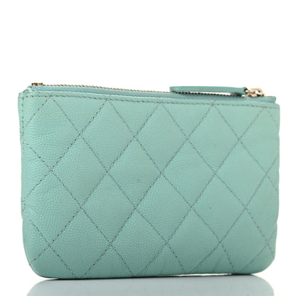 Chanel Caviar Quilted Small Cosmetic Case Light Blue 2 of 6