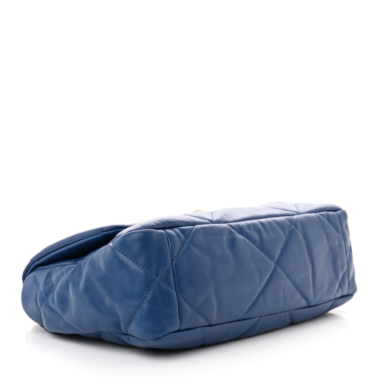 Chanel Goatskin Quilted Medium Chanel 19 Flap Dark Blue 4 of 14