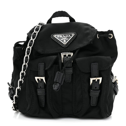 Prada Nylon Vela Mini Crossbody Backpack Black 1 of 8