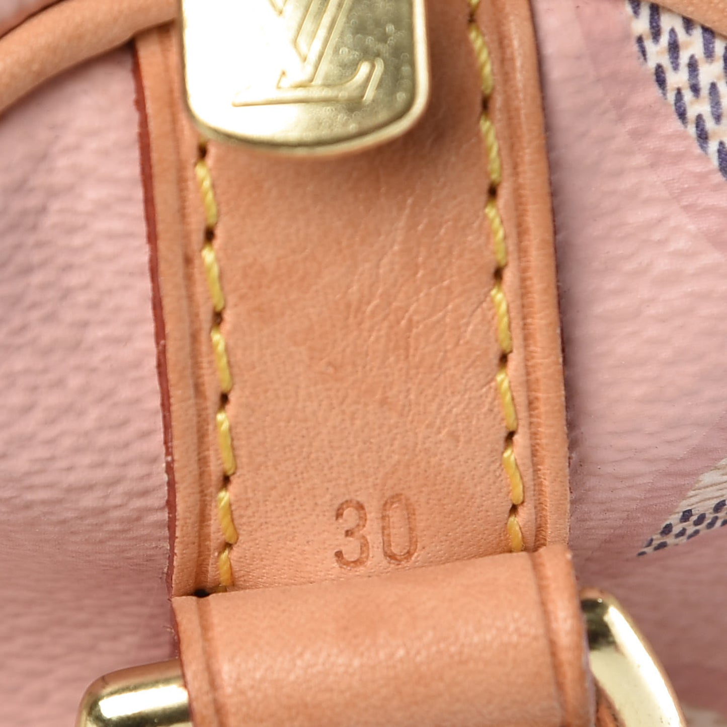 Damier Azur Tahitienne Speedy Bandouliere 30 Rose Ballerine