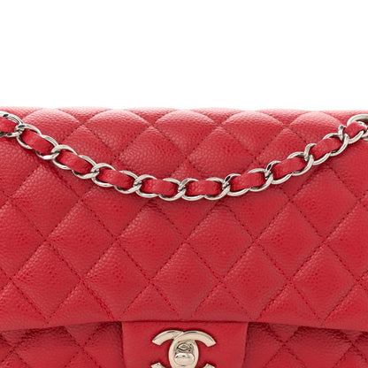 Chanel Caviar Quilted Medium Double Flap Red 8 of 13