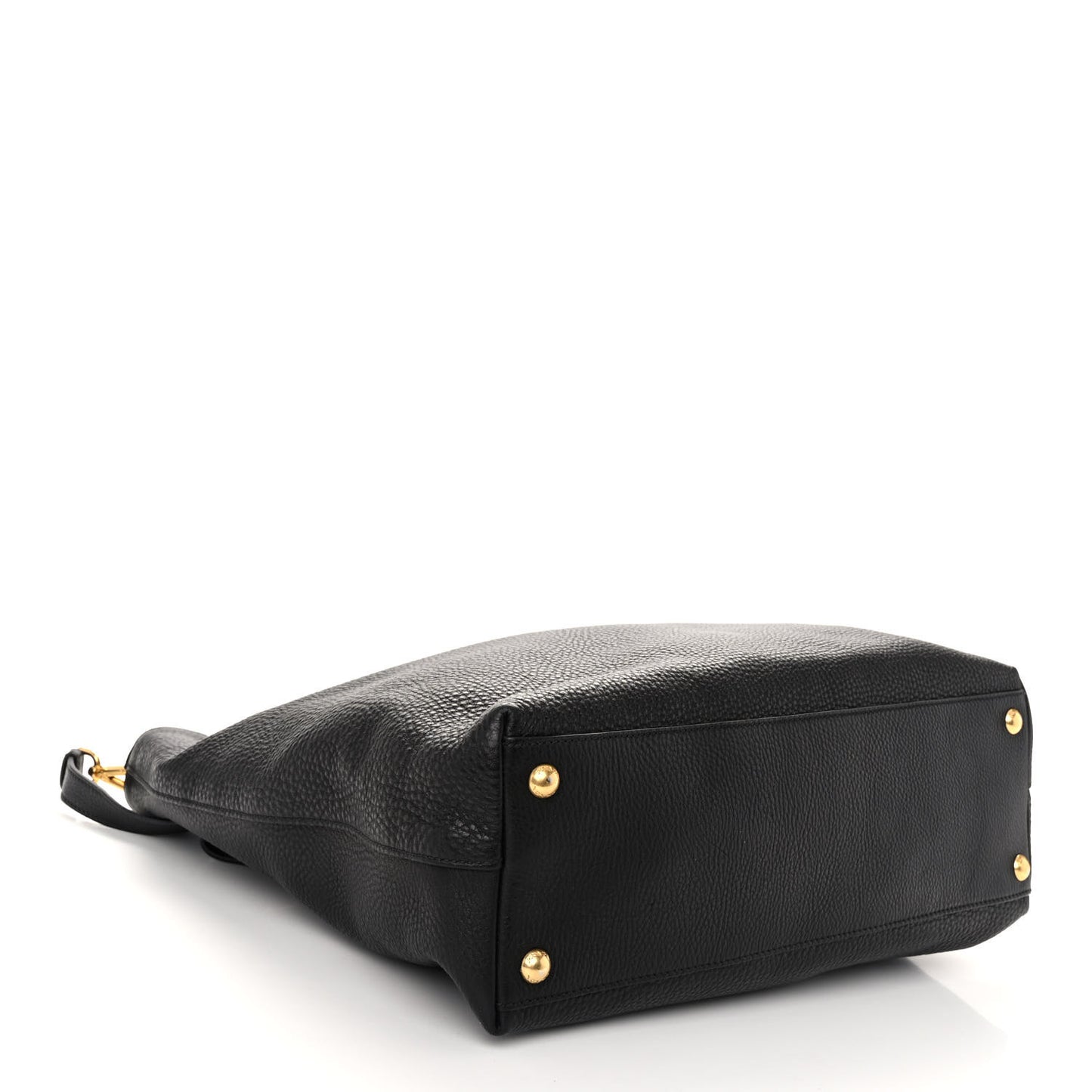 Vitello Daino Shopping Tote Black