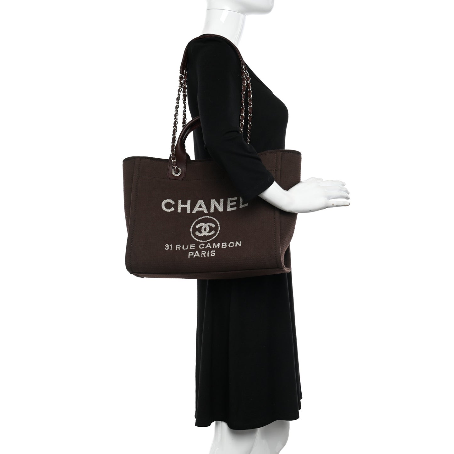 Mixed Fibers Small Deauville Tote Brown