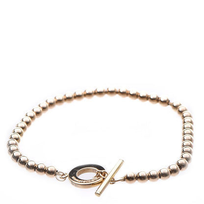 Tiffany 18K Yellow Gold 4mm Beads Toggle Bracelet 1 of 5