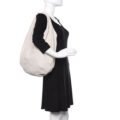 Bottega Veneta Cervo Deerskin Large Hobo White 2 of 9