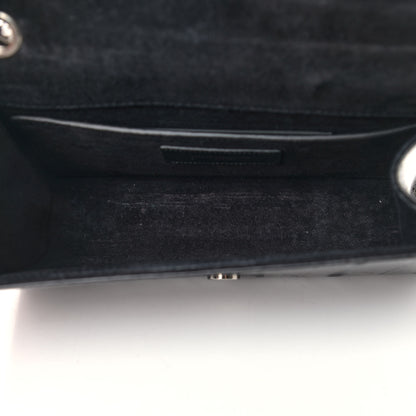 Saint Laurent Glossy Eelskin Small Monogram Kate Satchel Black 4 of 10