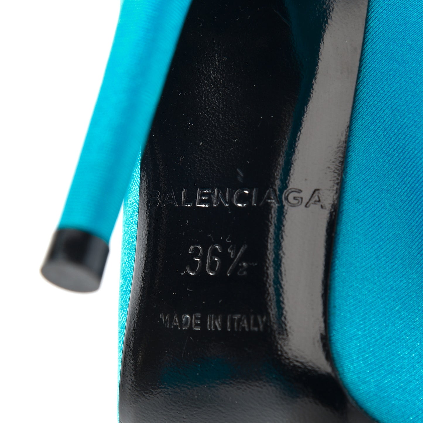 Spandex Knife Pointed 110mm Pumps 36.5 Bleu Turquoise