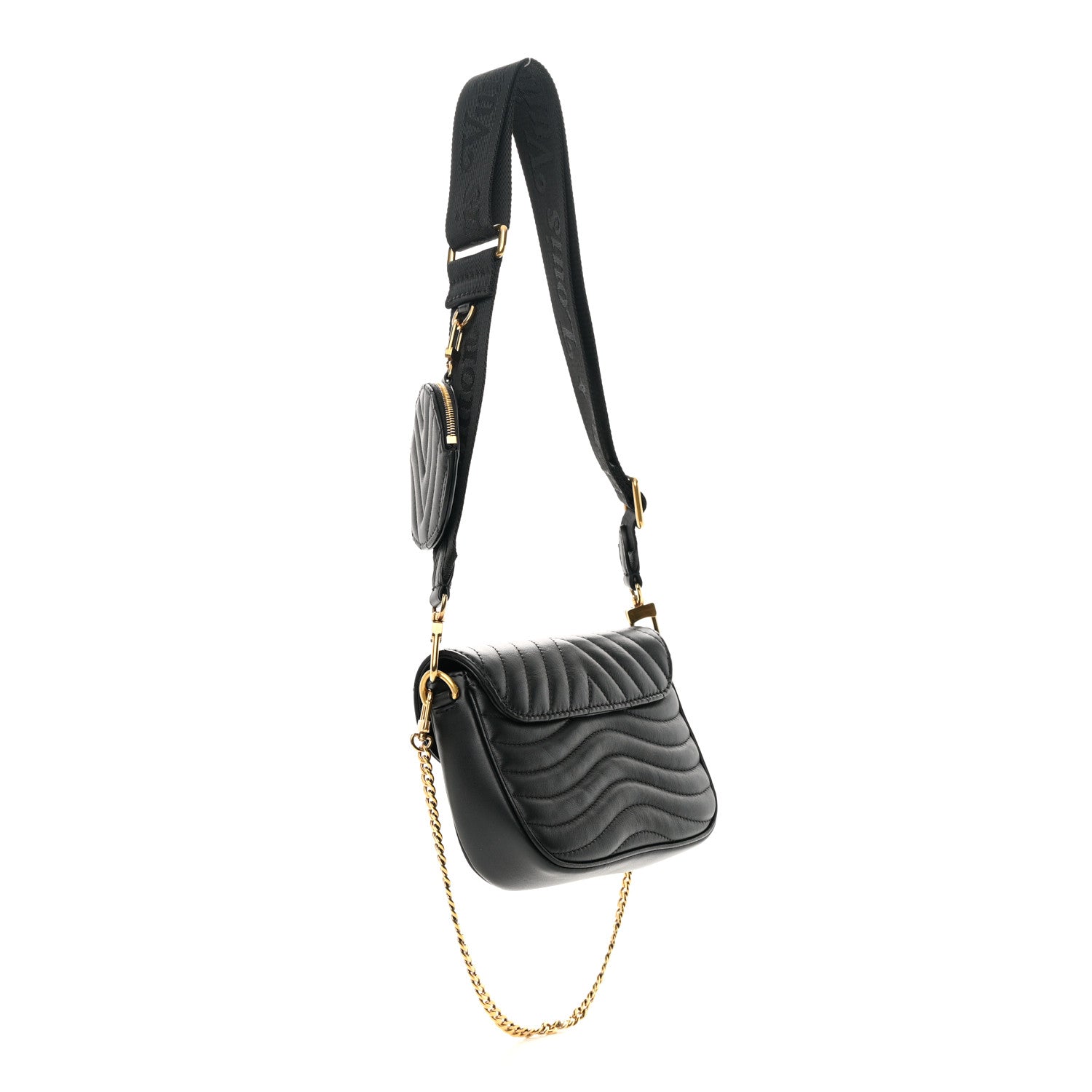 Louis Vuitton Calfskin New Wave Multi Pochette Black 3 of 15