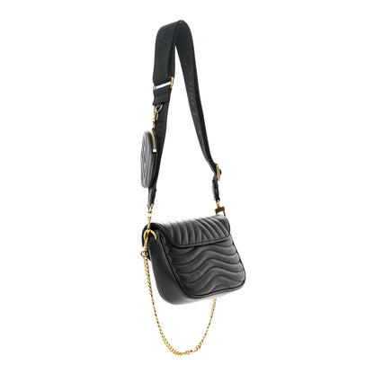 Louis Vuitton Calfskin New Wave Multi Pochette Black 3 of 15