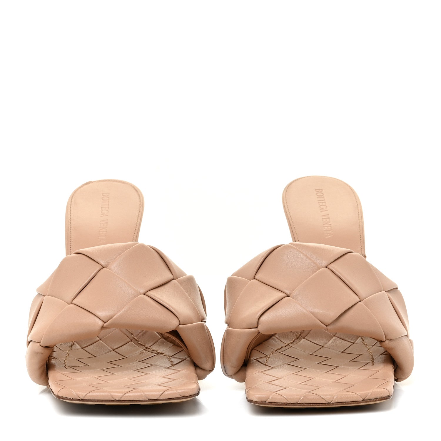 Bottega Veneta Nappa Maxi Intrecciato Lido Mule Sandals 39 Cipria 2 of 13