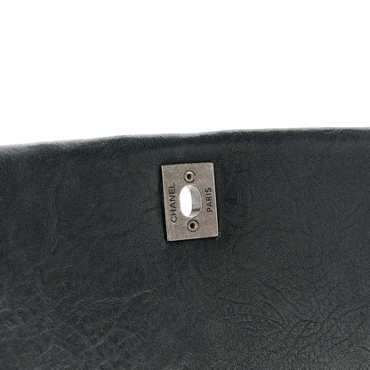 Chanel Crumpled Lambskin Quilted Medium Single Flap Black 7 of 11