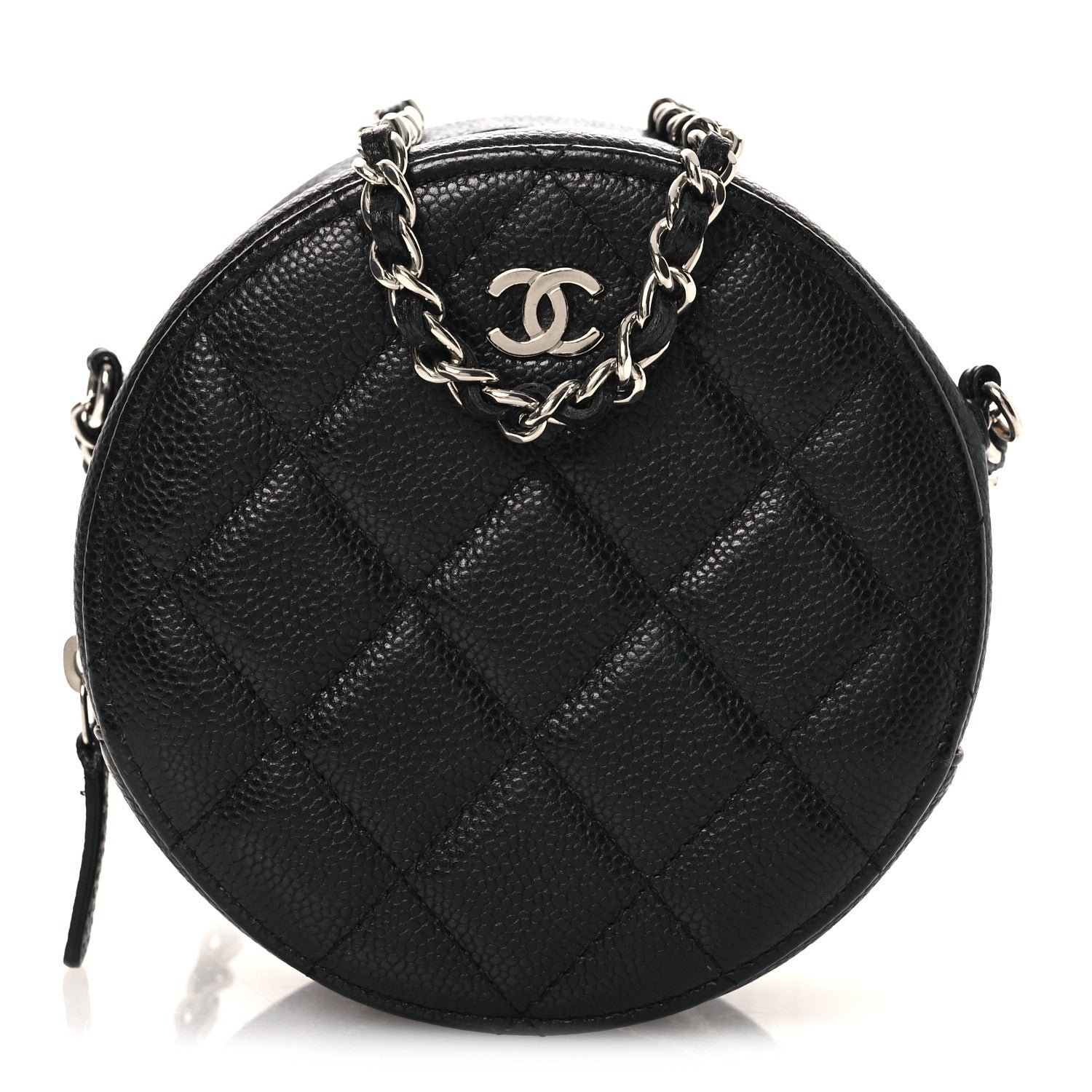 Chanel Caviar Quilted Round Clutch With Chain Black 1 of 11