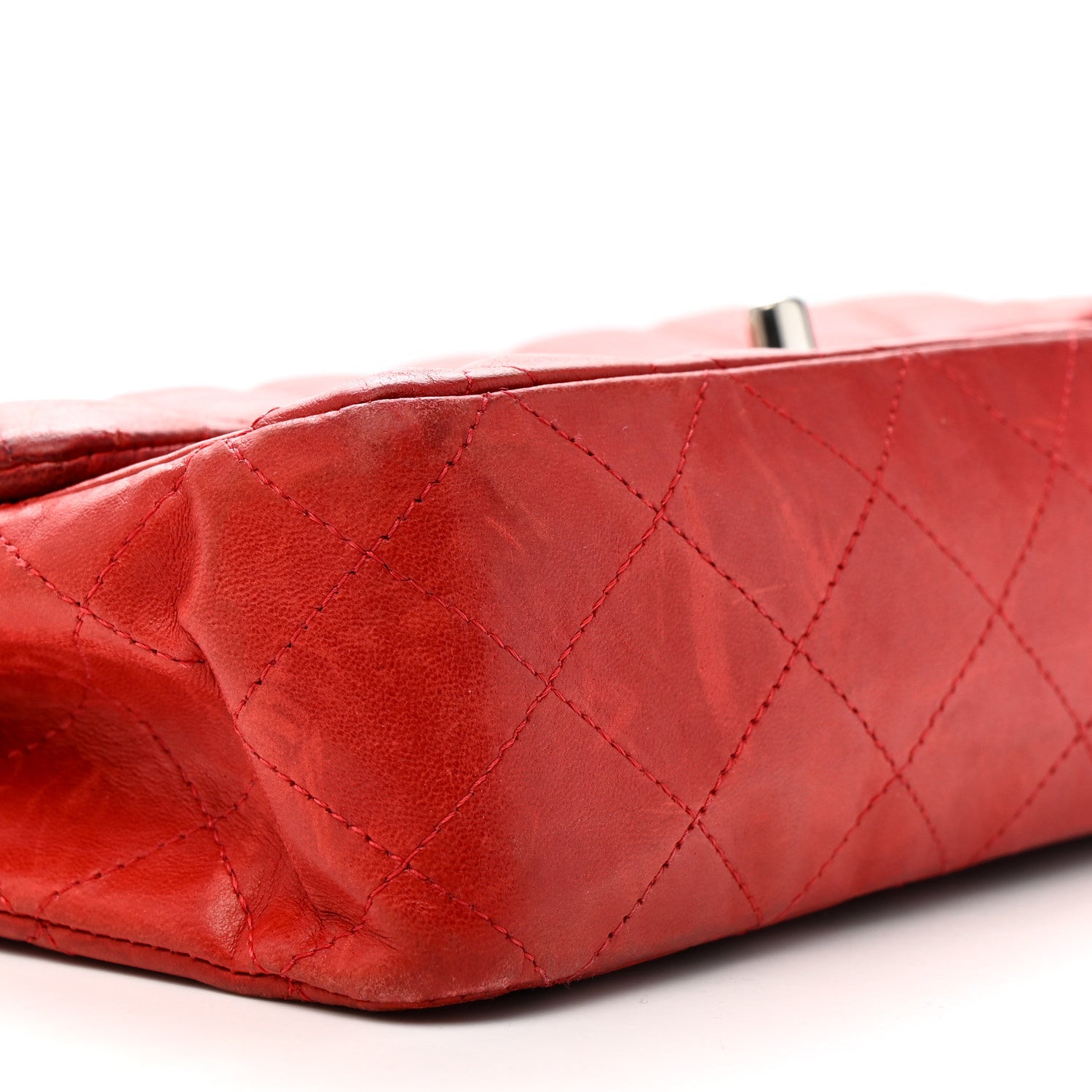 Chanel Lambskin Quilted Medium Double Flap Red 9 of 23