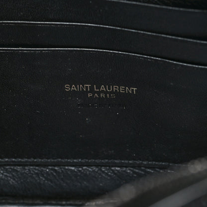 Saint Laurent Grain De Poudre Matelasse Monochrome Monogram Mini Lou Camera Bag Black 6 of 11