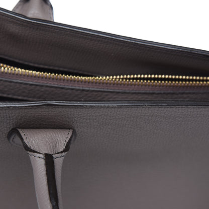 Burberry Grainy Calfskin House Check Large Banner Tote Grey 13 of 16