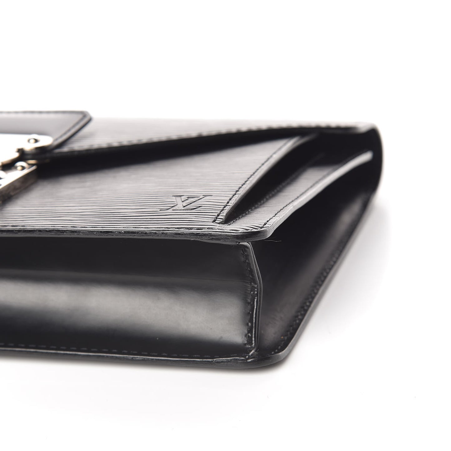 Epi Pochette Sellier Dragonne Clutch Black