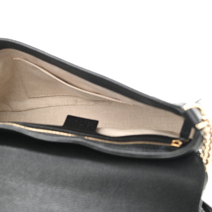 Gucci Pebbled Calfskin Medium Soho Flap Crossbody Black 5 of 10