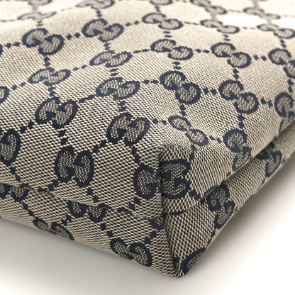 Gucci GG Supreme Monogram Web Flat Messenger Bag Navy 10 of 10