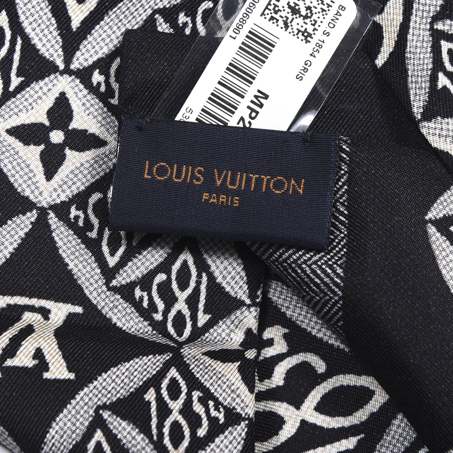 Louis Vuitton Silk Since 1854 Bandeau Black 3 of 4
