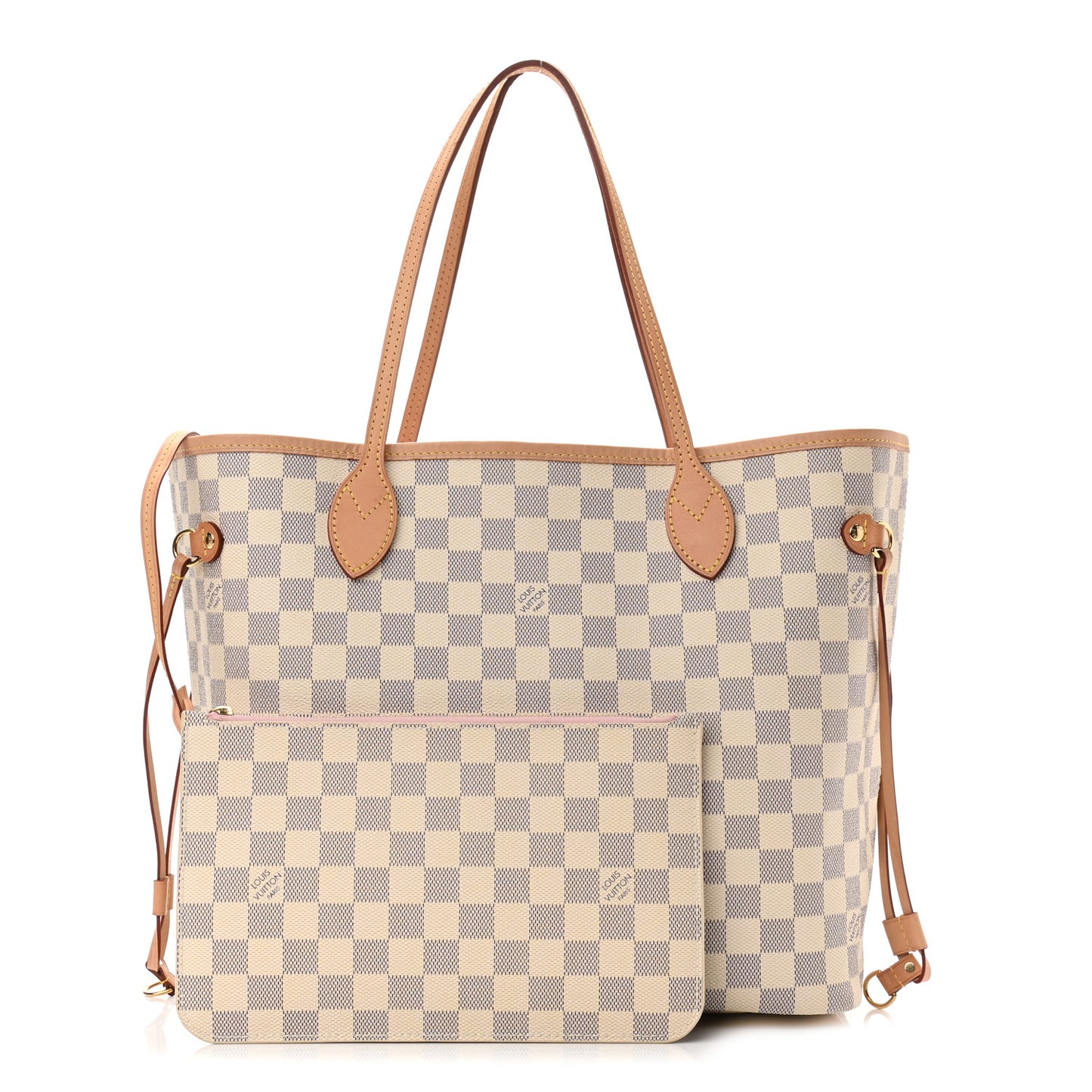 Damier Azur Neo Neverfull MM Rose Ballerine