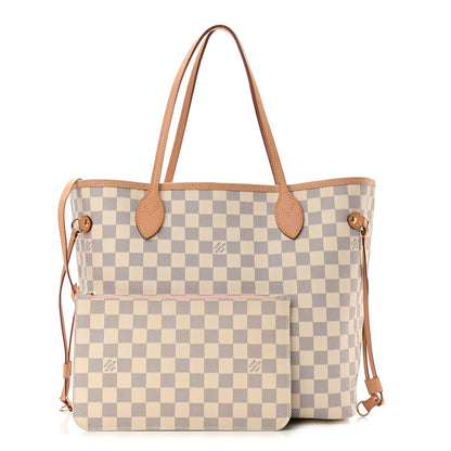 Louis Vuitton Damier Azur Neo Neverfull MM Rose Ballerine 1 of 11