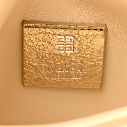 Givenchy Metallic Tumbled Calfskin Nano Voyou Bag Golden Sand 6 of 10